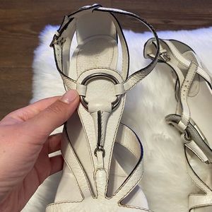 GUCCI off white heels size 40